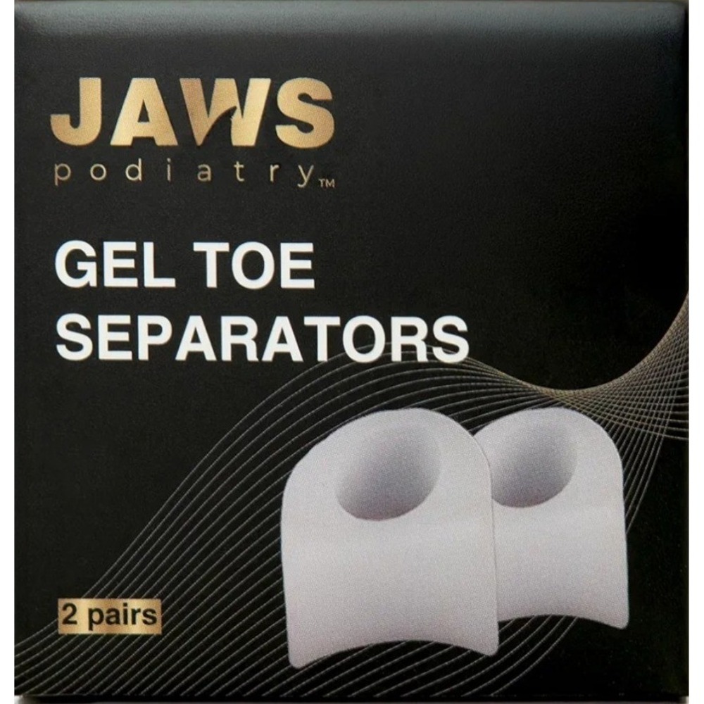Jaws Podiatry Gel Toe Separators 2 Pairs Bunion Hammer Toe Relief SEBS White NIB